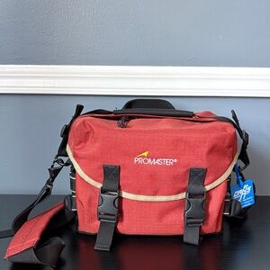 Red/rust colored Camera Bag ProMaster